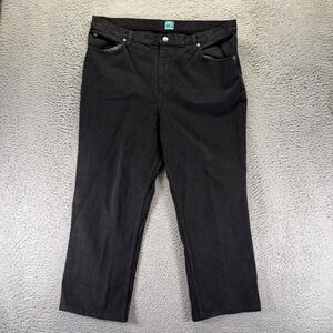 Vintage All Jeans Mens 42x27 Black Cotton Denim Straight Leg Travel Workwear